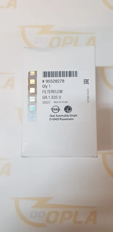 Filtr oleju Opel 2,0 diesel
