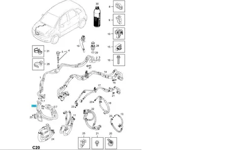 Przewód klimatyzacji Opel Meriva A