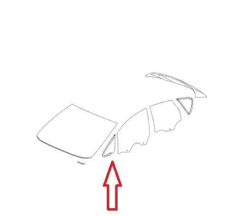 Szyba narożnika przednia lewa Opel Astra J