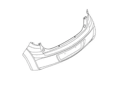 Zderzak tylny Opel Agila B