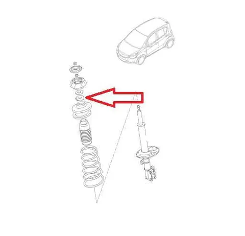 łożyska amortyzatora przedniego Opel Agila B