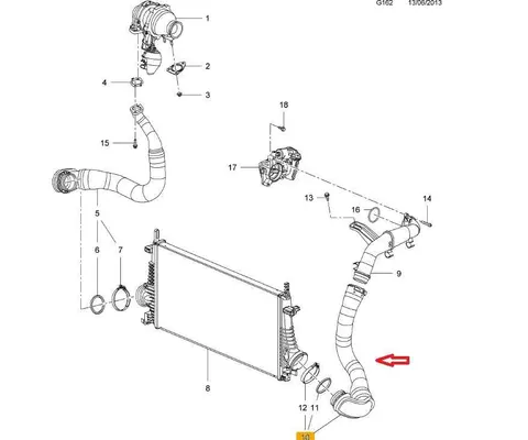 Przewód turbosprężarki Opel Insignia