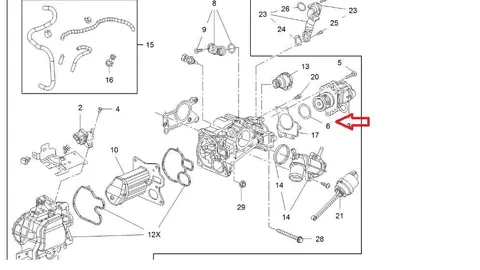 Uszczelka zaworu egr Opel Insignia 2,0 diesel