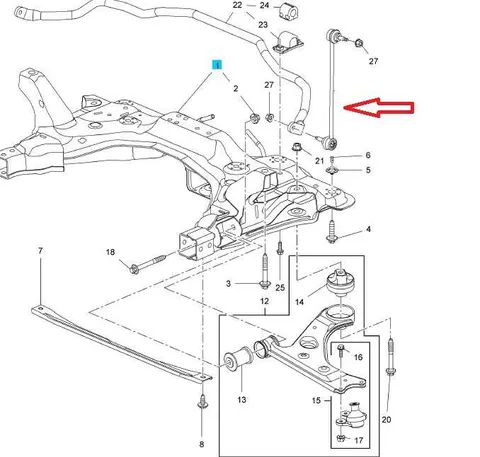 łącznik stablizatora Opel Adam