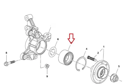 łożysko koła przód Opel Karl