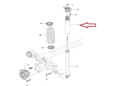 Osłona amortyzatora tył Opel Karl