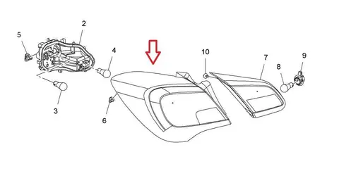 Lampa tylna zewnętrzna lewa Opel Corsa E 3 drzwi