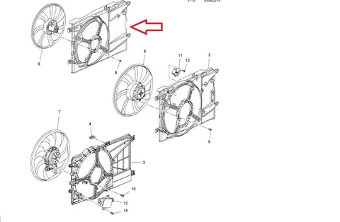Obudowa wentylatora chłodnicy Opel Corsa E; Adam