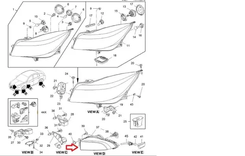 światło przeciwmgielne lewe Opel Insignia od 2014