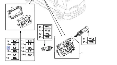 Przełącznik oświetlenia Opel Zafira B