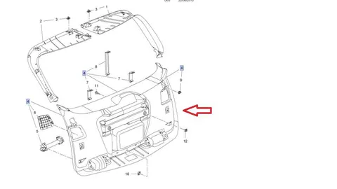 Pokrycie drzwi bagażnika Opel Astra J kombi