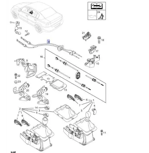 Linki zmiany biegów Opel vecta c z19dth