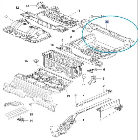 Aluminiowa belka tylna Astra K kombi