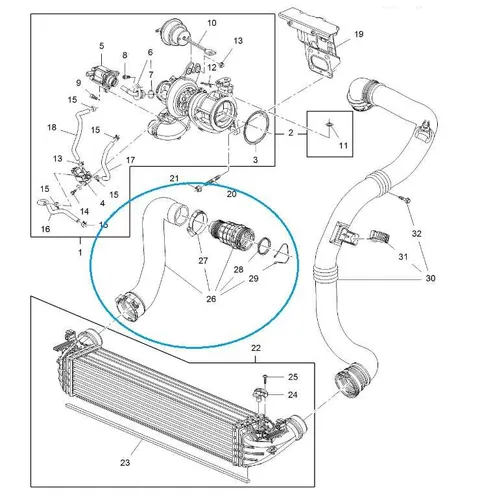 Przewód intercoolera Astra K