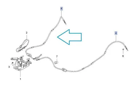 Linka hamulca ręcznego Opel Insignia A