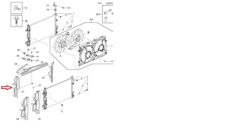 Kierownica wlotu powietrza bok Opel Insignia