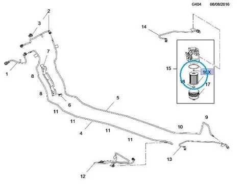 Oryginalny filtr paliwa Insignia B