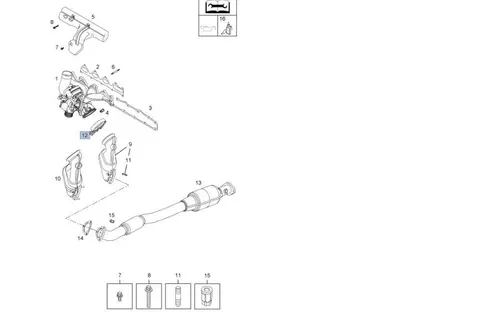 Obejma katalizator do turbosprężarki Opel z20let; z20leh