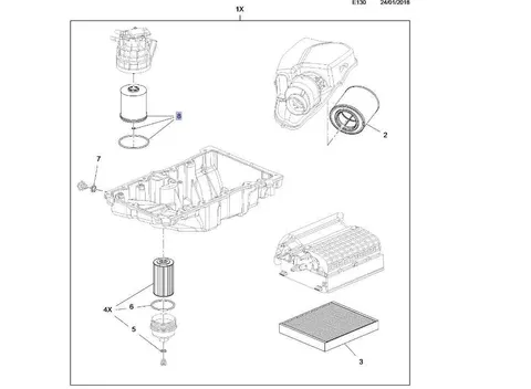 Wkład filtr paliwa Opel Astra K