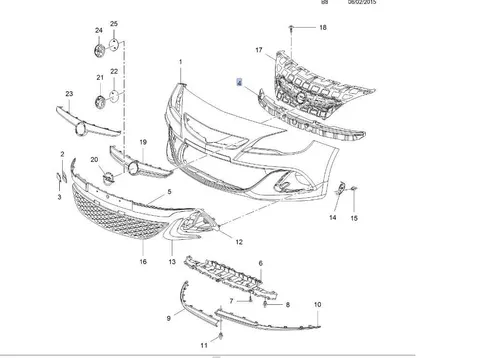 Absorber zderzaka przód Opel Astra J GTC wersja OPC