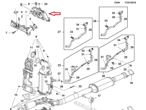 uszczelka kolektora wydechowego opel 1,6 diesel