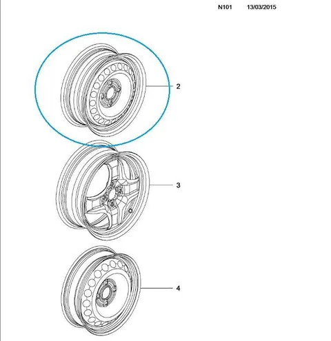 Felga stalowa 14" Opel Karl