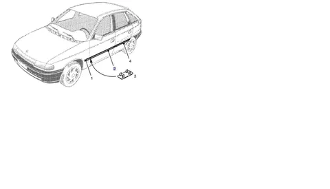 Listwa drzwi przód prawa Opel Astra