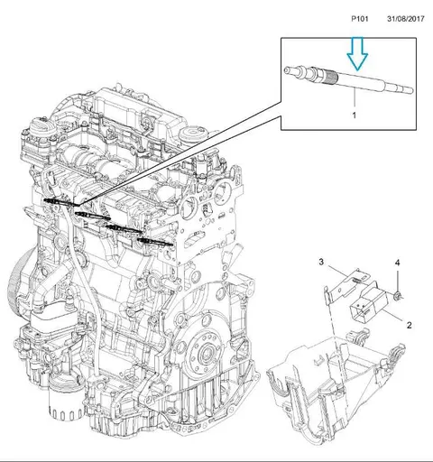 Świeca żarowa D20DTH Grandland X