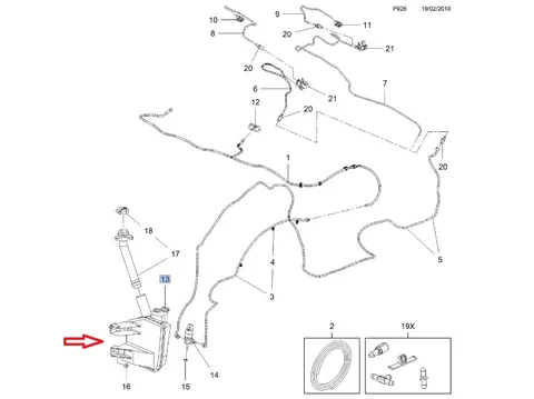 zbiornik spryskiwacza szyby opel astra k