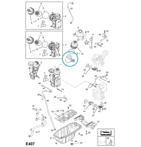 Wkład filtra Oleju Corsa D 1.3 FILTRAUTO