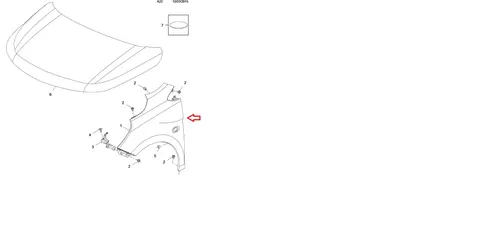 BŁOTNIK PRZEDNI LEWY OPEL KARL