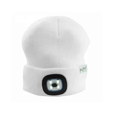 Czapka z latarką LED Biała 1W 6500K