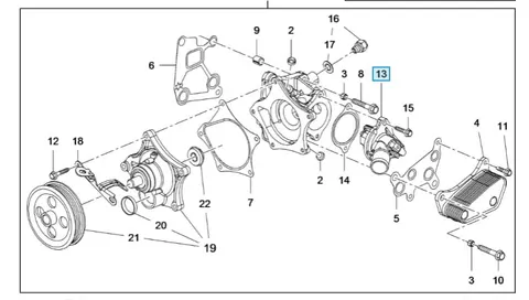 termostat opel astra k 1,4