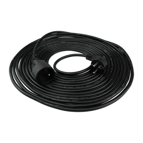 Przedłużacz 1 gniazdo 10m z/u 3x1.5mm2 CZARNY