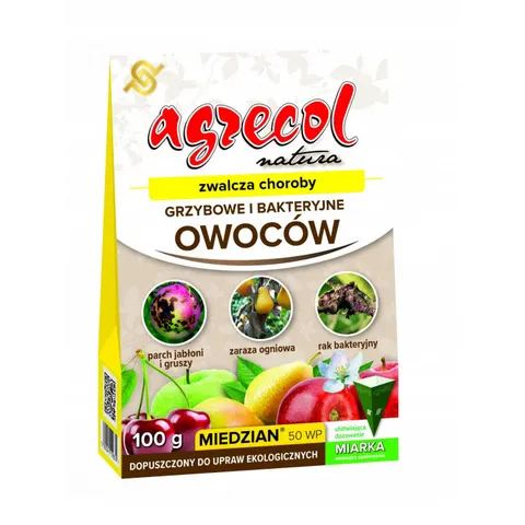 Miedzian oprysk na choroby grzybowe parch zaraza 50WP 100g - Agrecol