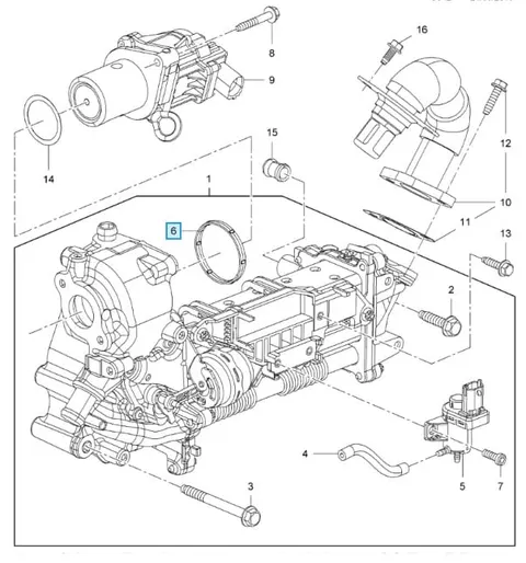 Uszczelka zaworu EGR Zafira C 1.6D