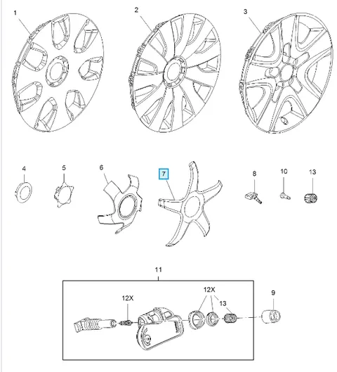 Pokrywa felgi aluminiowej Astra J