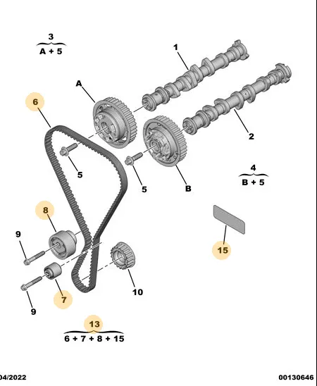 Zestaw rozrządu Corsa F 1.2