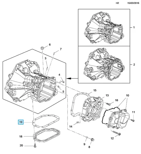 Uszczelka pokrywy mechanizmu różnicowego Corsa E