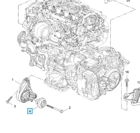 tłumik wibracji mocowanie silnika insignia b 2,0 diesel