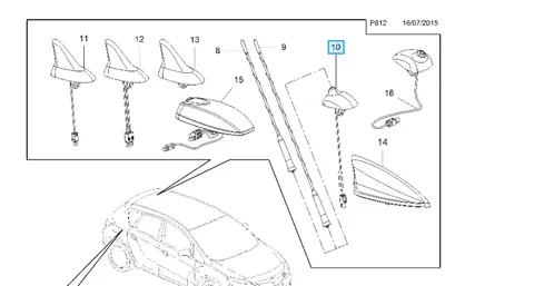 podstawa anteny astra j kombi/sedan do 2013r.