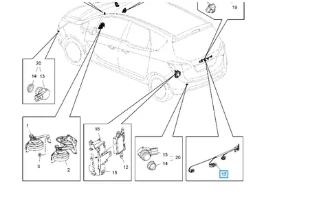 przełącznik klapy bagażnika Opel Meriva B