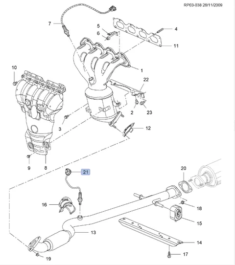Sonda lambda poz.2 cruze