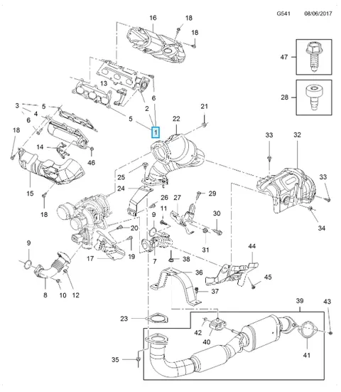 Kolektor wydechowy Insignia A 2.8