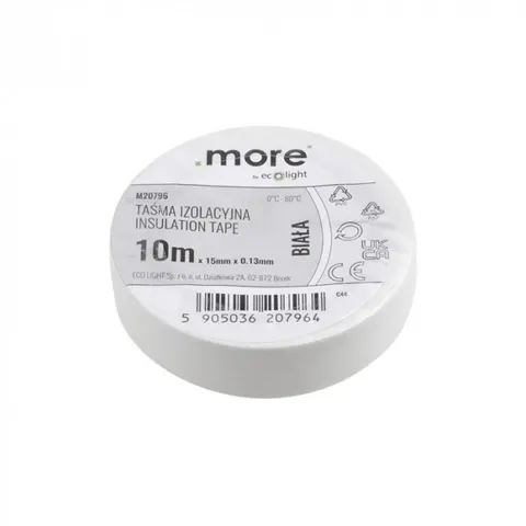Taśma izolacyjna 15mm x 0,13mm BIAŁA 10m 1szt.