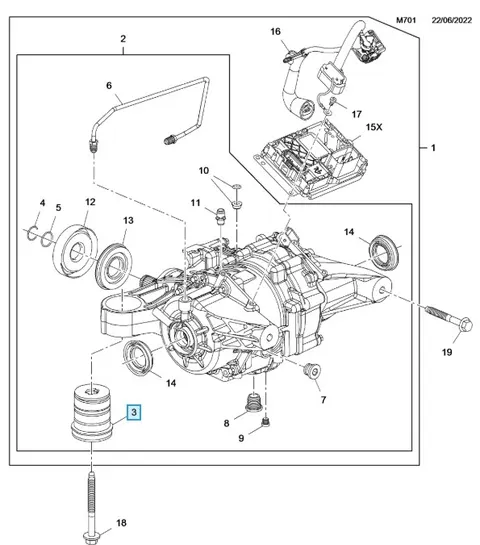Tuleja korpusu mechanizmy różnicowego Insignia B