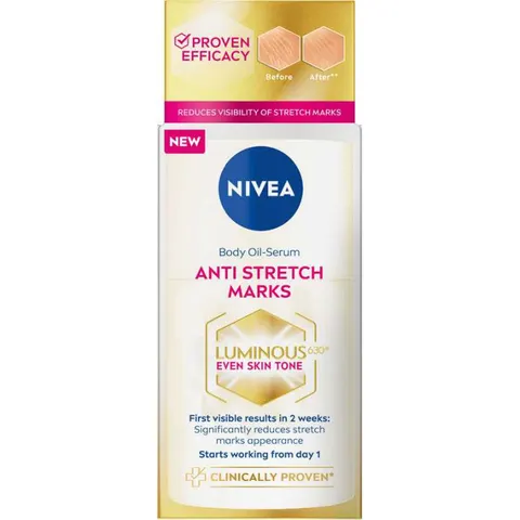 NIVEA ANTI STRETCH MARKS LUMINOUS630 Olejek-serum do ciała przeciw rozstępom, 100 ml