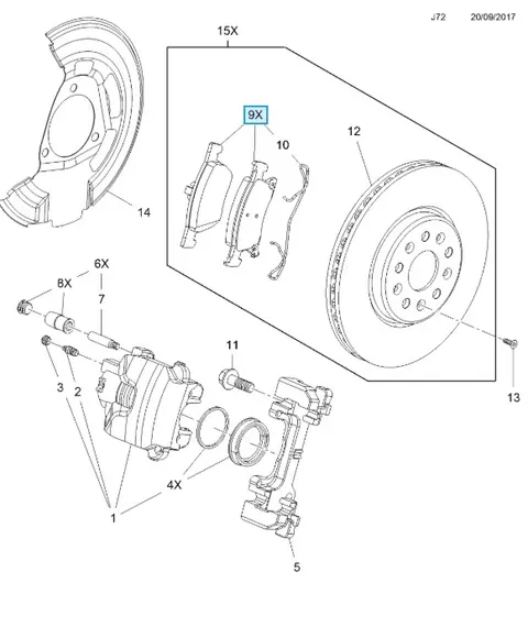 Bosch klocki hamulcowe przód astra k tarcza 300mm