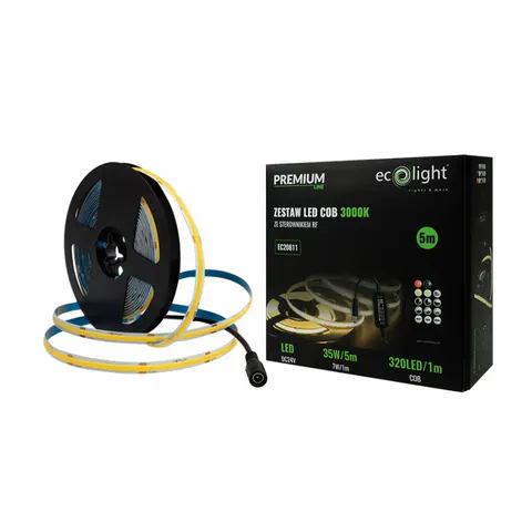 ZESTAW LED 320 COB 24V IP20 3000K /5m/