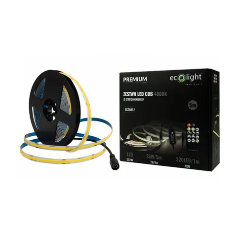 ZESTAW LED 320 COB 24V IP20 4000K /5m/
